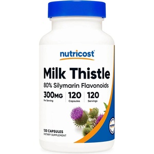 Nutricost Бял трън - Здрав черен дроб и жлъчка, 250 mg, 120 капсули (57400 (027101) NC)