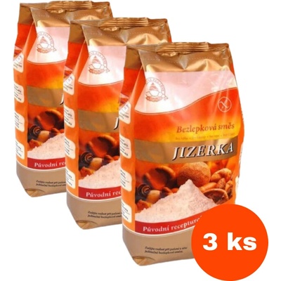 Jizerské pekárny Jizerka zlatá bezlepková univerzálna zmes 3 x 1 kg