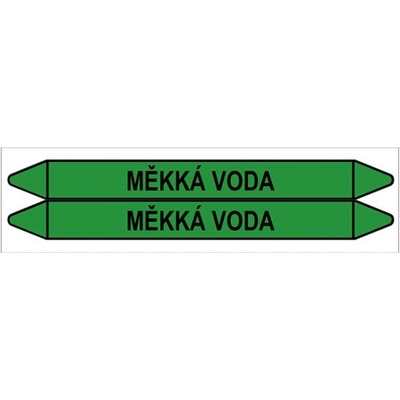 Značení potrubí, měkká voda,2 ks, 450 × 52 mm PZ 009116