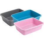 Ferplast Kitty - Открита котешка тоалетна без борд / розова, синя, сива / 41, 5 / 30, 5 / 10, 5 cм