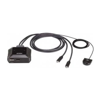 ATEN US3312 2-портов USB-C 4K DisplayPort KVM с дистанционно избиране