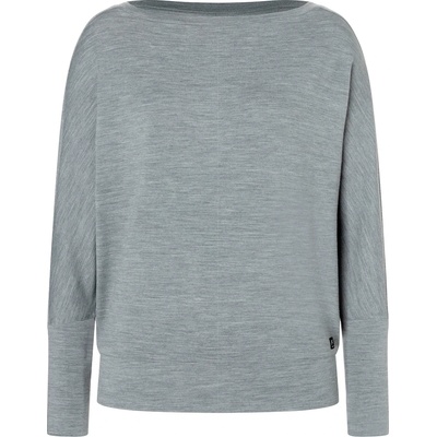 super. natural Дамски вълнен пуловер super. natural Women's Kula Sweater Longsleeve - Cashmere Grey Melange (105-4703-0414)