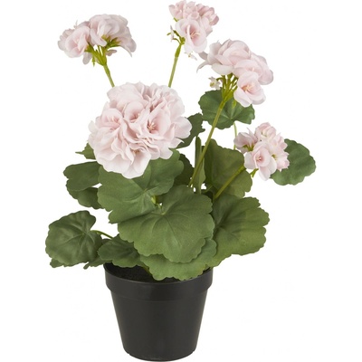 IB LAURSEN Dekorativní umělé muškáty Pink Flowers, multi barva, plast