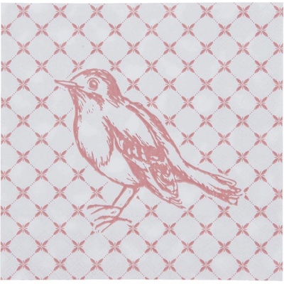 Clayre & Eef papírové ubrousky s ptáčky Fly Away 20ks 33x33cm