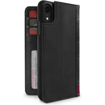 Twelve South BookBook - луксозен кожен калъф (с кейс) тип портфейл за iPhone XR (черен)