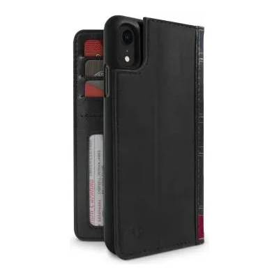 Twelve South BookBook - луксозен кожен калъф (с кейс) тип портфейл за iPhone XR (черен)