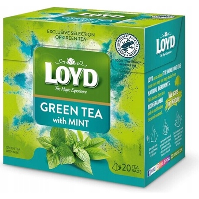 Loyd expresný zelený čaj s mätou Green Tea Mint prírodná chuť 20 ks