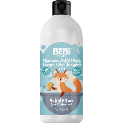 Bebi Kids šampón a krém do kúpeľa 2v1 Bubble gum 500 ml