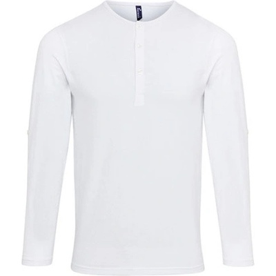 Premier Workwear pánske tričko s dlhým rukávom PR218 white