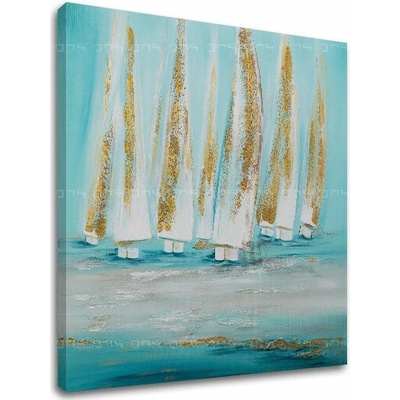 Obraz na plátne LODE NA MORI - 50x50 cm