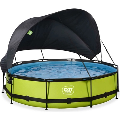 Exit Toys Lime s kartušovou filtrací a přístřeškem 360x76cm zelená