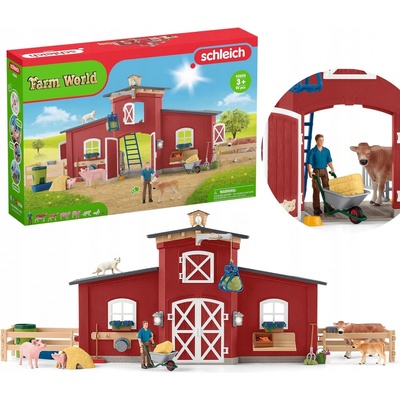 Schleich Veľká stodola so zvieratami a príslušenstvom 42606