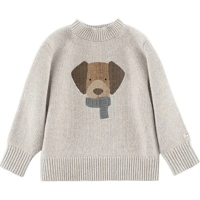 Donsje Denn Merino Wool Sweater Dog 4083505 béžová