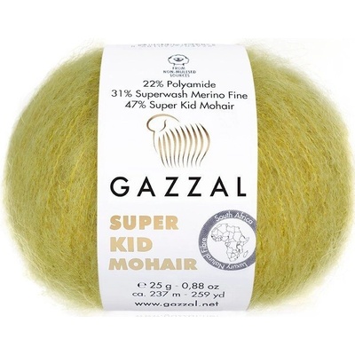 Příze Super Kid Mohair 64405 žlutozelená