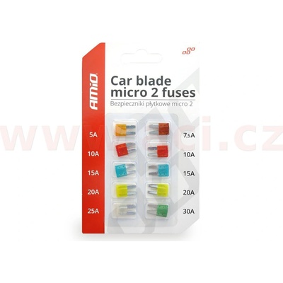 AMIO Sada plochých pojistek MICRO 2 (sada 10 ks)