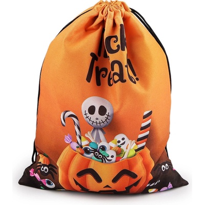 Prima-obchod Dárkový pytlík Halloween 17x23 cm, barva 1 oranžová