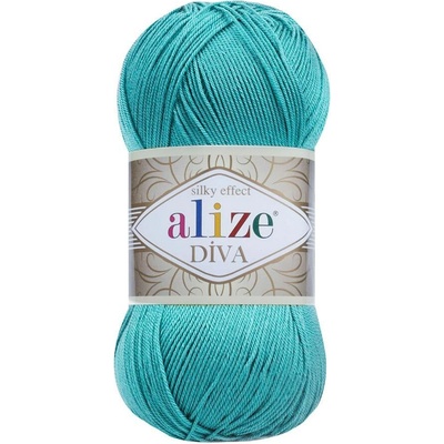 Alize příze Diva 376 světlá tyrkysově zelená