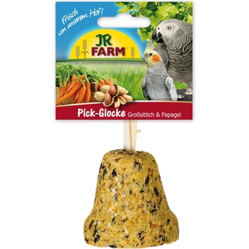 JR Farm Picking Bell Parakeet & Parrot - Допълваща храна, лакомство от семена за всички големи и средни папагали в формата на камбана, 160 гр