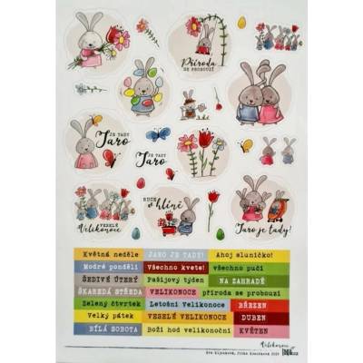 HuráPapír Samolepky A5 - Velikonoce s texty