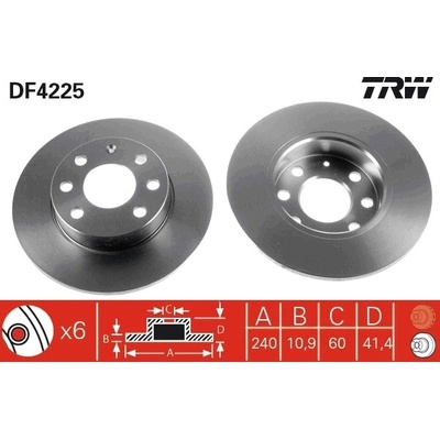 Brzdový kotúč TRW DF4225