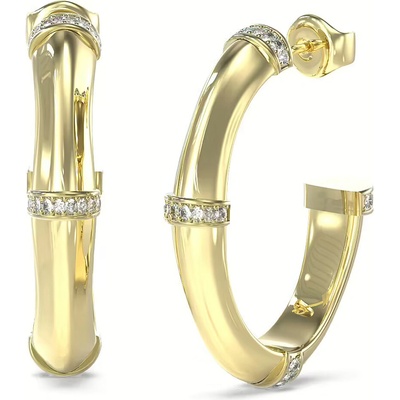 Guess Originální pozlacené náušnice Bamboo JUBE05160JWYGT/U