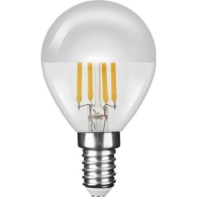 Modee LED žiarovka Filament Globe Mini P45 Silver Top 4W E14 teplá biela