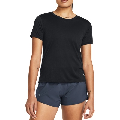 Under Armour Тениска Under Armour Launch Splatter Short Sleeve Черен Velikost XS