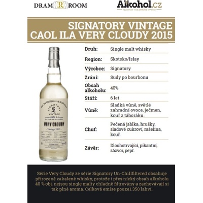 Signatory Vintage Caol Ila Very Cloudy 40% 0,04 l (holá láhev)