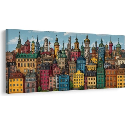 Obraz historická městská architektura - 80x40