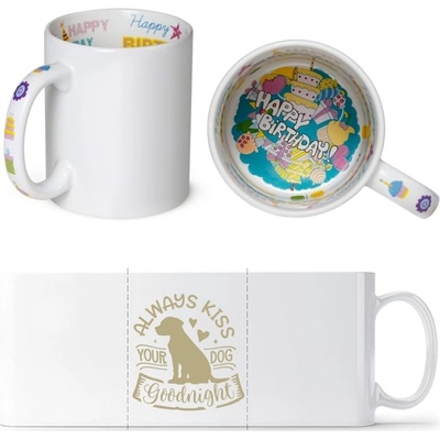 Design Motto Hrneček Always kiss your dog Všechno nejlepší Standard Dárky Sublistar 330 ml