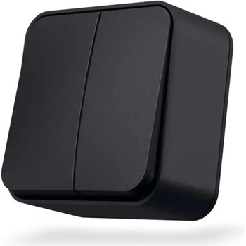 Videx ДВОЕН СЕРИЕН КЛЮЧ ЗА ОТКРИТ МОНТАЖ 10А vf-bns12-bg binera videx - ГРАФИТ