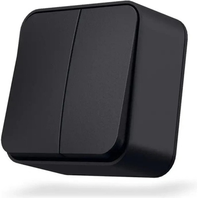 Videx ДВОЕН СЕРИЕН КЛЮЧ ЗА ОТКРИТ МОНТАЖ 10А vf-bns12-bg binera videx - ГРАФИТ