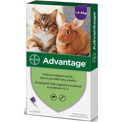 Advantage Spot-on pro malé kočky a králíky 80 mg 1 x 0,8 ml