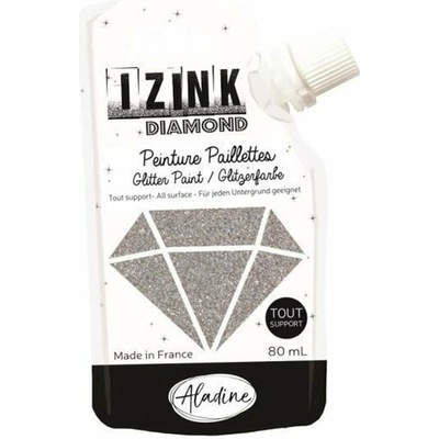 Izink Aladine Diamond diamantová barva 80 ml argenté stříbrná