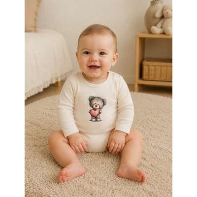 Detské body LOVELY TEDDY s dlhým rukávom Béžová