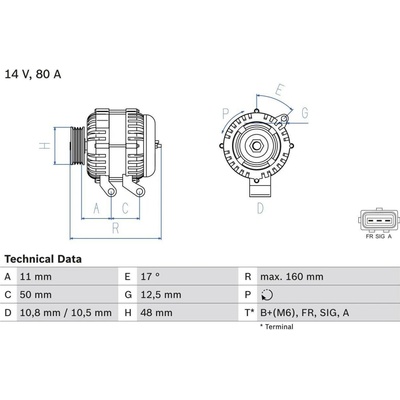 generátor BOSCH 0 986 044 701
