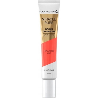 Max Factor Miracle Pure Infused Cream Blush hydratační krémová tvářenka 06 Soft Peach 15 ml – Zbozi.Blesk.cz