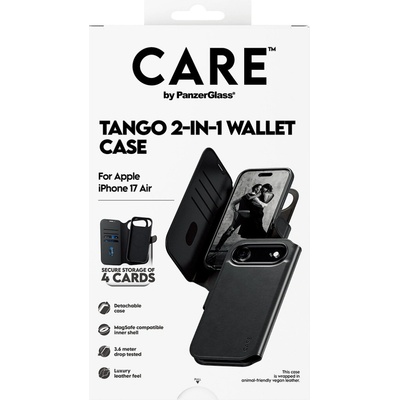 PanzerGlass® CARE Tango 2v1 Wallet púzdro s MagSafe Apple iPhone Air čierne