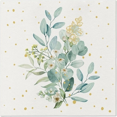 PAW Airlaid AAN124000 Eucalyptus Bouquet servítka 40x40cm