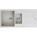 Inter Ceramic Кухненска мивка ICGS 8201 Gray, двойна, със сифон, 99.5x49.5см (8201 G) Мивка за вграждане