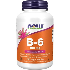 NOW NOW Vitamin B-6 100mg, 250 Capsules - fitnesdobavki - 28,99 лв