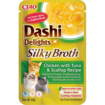 INABA Dashi Delights Кокошка с туна и миди Рецепта 40 г