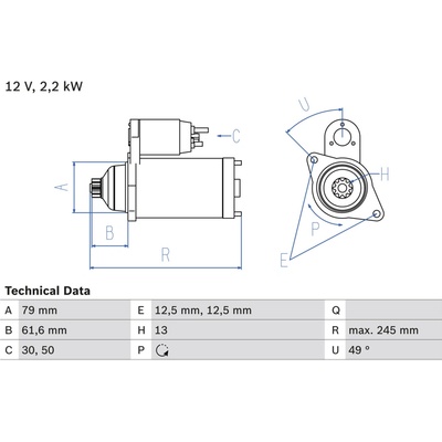 BOSCH Štartér 0986025110