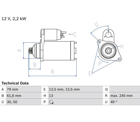 BOSCH Štartér 0986025110