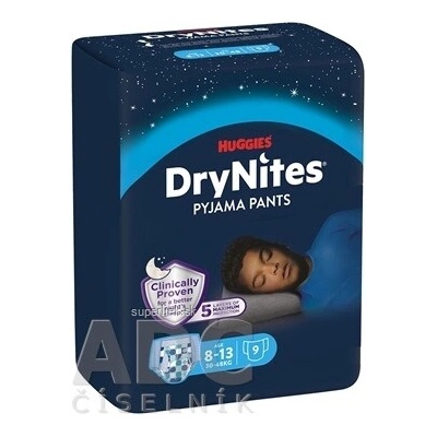 HUGGIES DryNites L pre chlapcov 8-13 rokov 30-48 kg, 1x9 ks