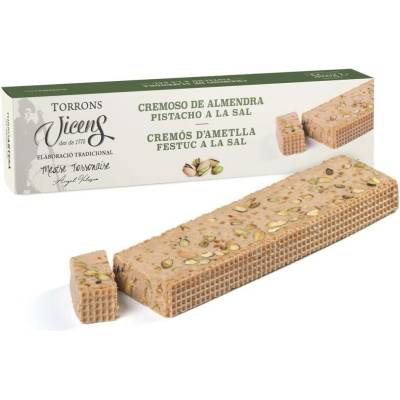 Torrons Vicens Krémový nugát z mandlí a slaných pistácií 300 g