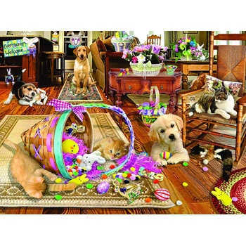 Image 1 of SunsOut - Puzzle Schory: Easter Mayhem - 1 000 piese
