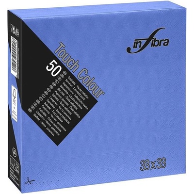 INFIBRA Obrúsky papierové 2V 33x33cm modré 50ks