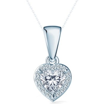 SAVICKI Висулка This is Love: бяло злато, диаманти с шлифовка " сърце