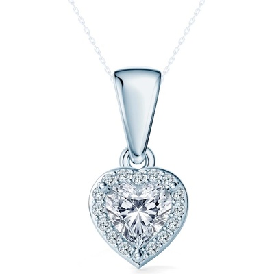 SAVICKI Висулка This is Love: бяло злато, диаманти с шлифовка " сърце